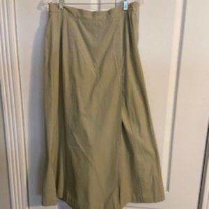 Orvis split riding/safari skirt; khaki color; size 14; never worn
